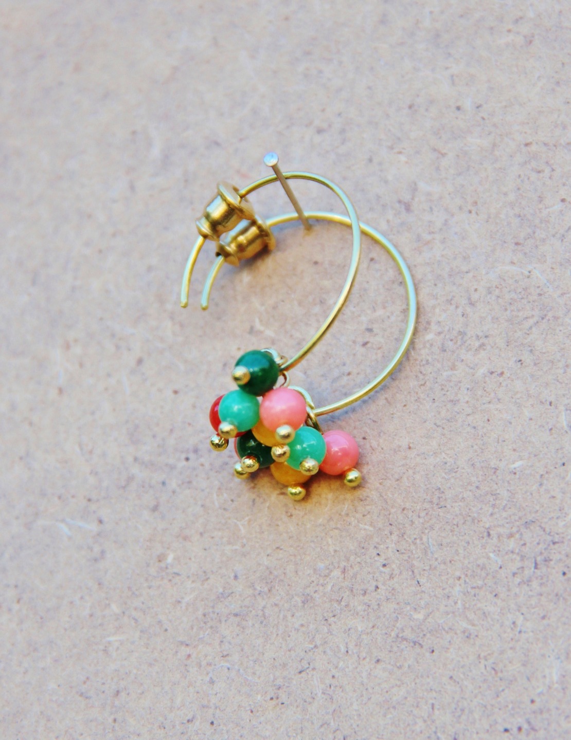 Boucles D'oreilles Pendantes Avec Grappes De Perles De Rocaille - Style 'Bijoux Des Lys' - Fermoir Antiallergique - Neuf Avec étiquettes