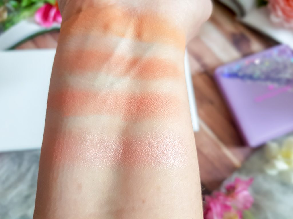swatches palette 4k Blush Peach Palette Makeup Revolution
