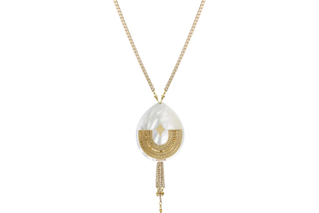 Collier Mi-long Satellite - Cristal Violet - Occasion - Style Bohème