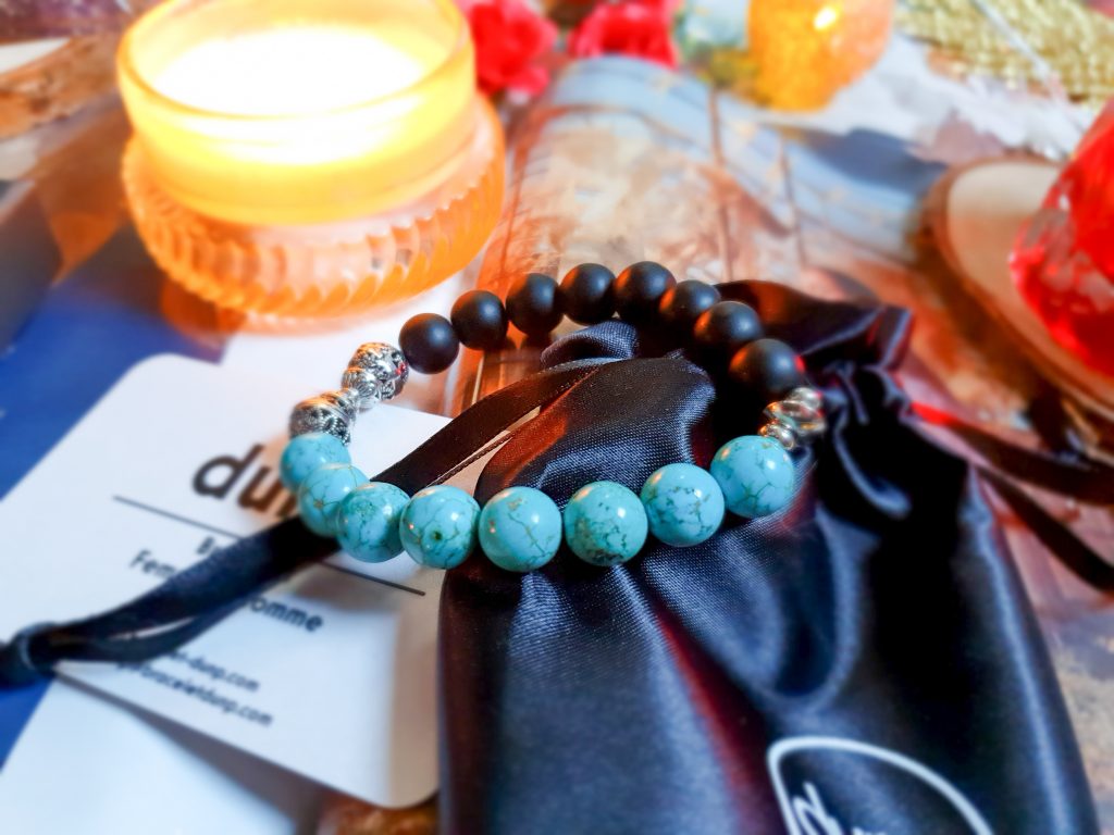 bracelet Onyx et Turquoise Dunp