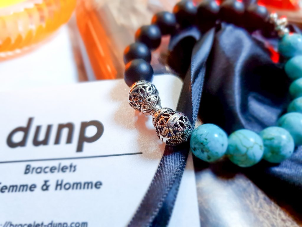 bracelet Onyx et turquoise Dunp