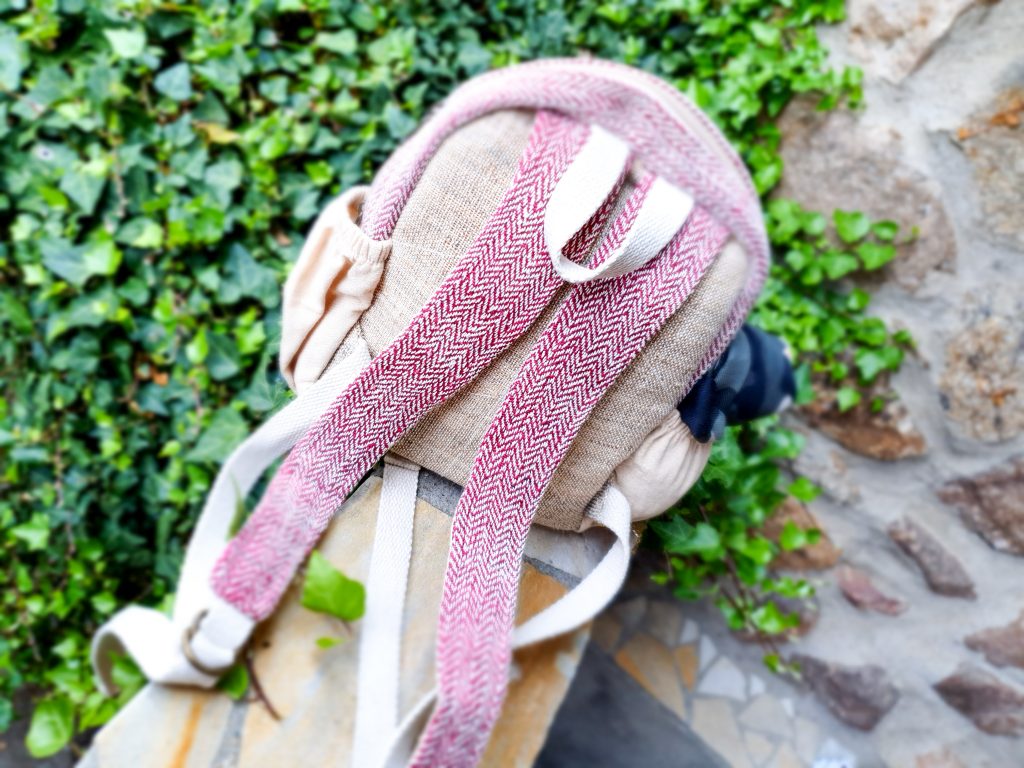 Sac à Dos Chanvre Et Coton - Style Ethno, Fabriqué Main Au Népal - Parfait Pour Daily Use Ou Voyage