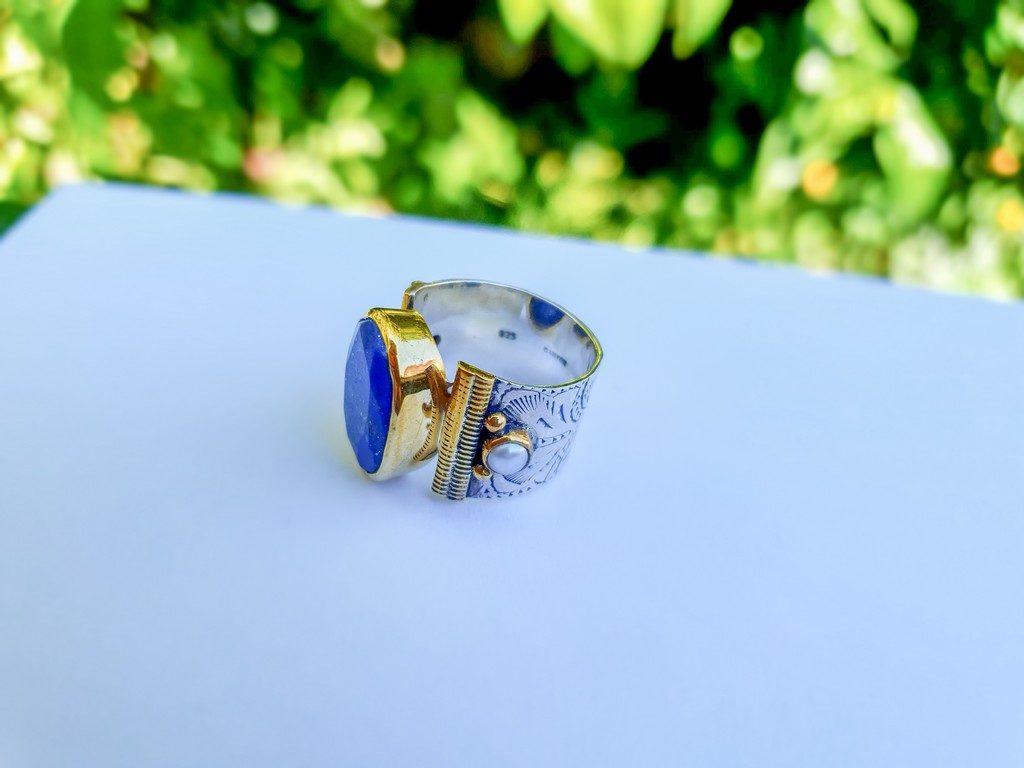 bijoux de l'été Canyon : bague anneau lapis lazuli Canyon