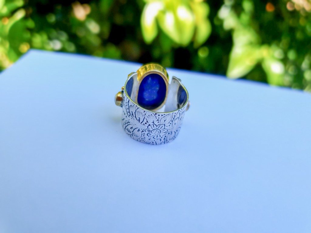 bague anneau Lapis Lazuli Canyon