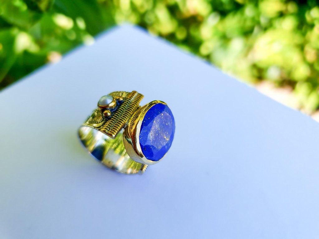 bijoux de l'été Canyon : bague anneau Lapis Lazuli Canyon