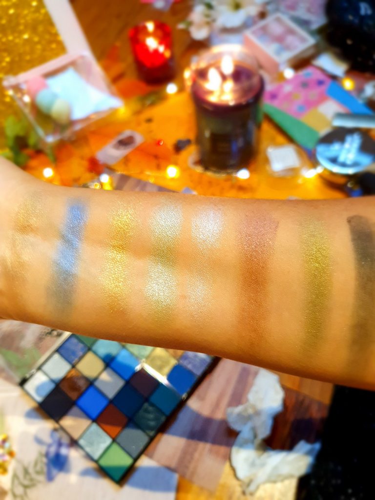 swatches Earth Shadow Palette Makeup Revolution