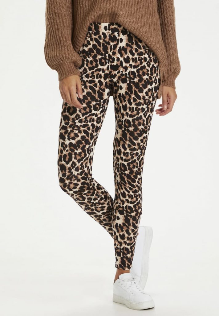 pantalon imprimé léopard
