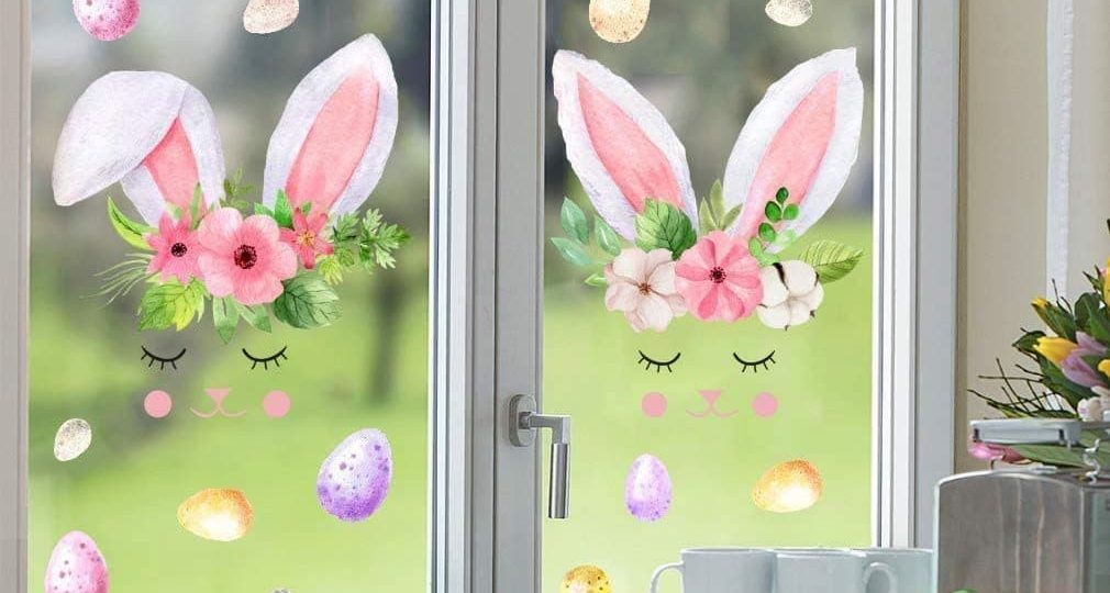 autocollants de Pâques pour fenêtre