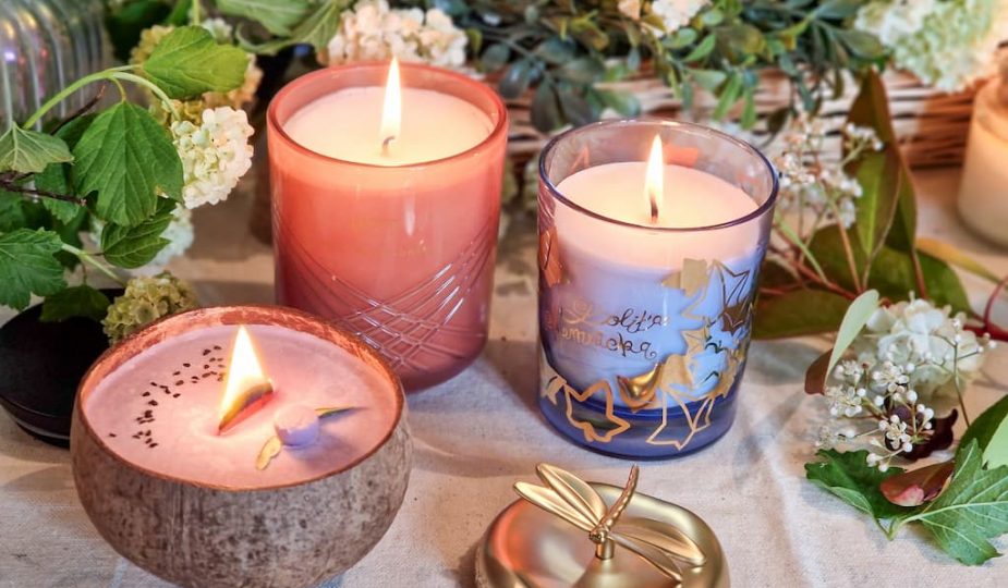 3 bougies aux parfums envoûtants