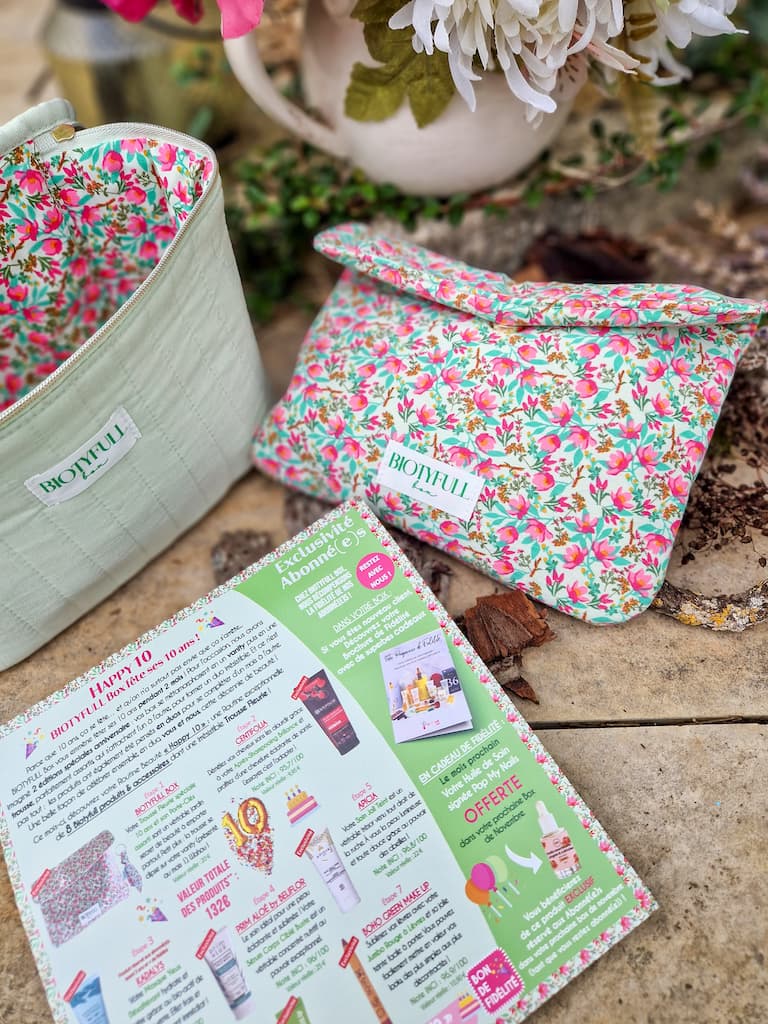 BIOTYFULL Box « Happy 10 » la Trousse Fleurie Collector qui prolonge la fête !