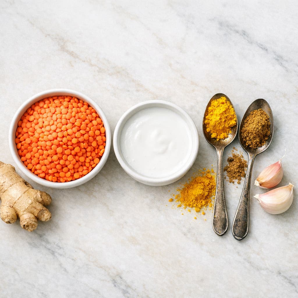 Ingrédients pour un dahl