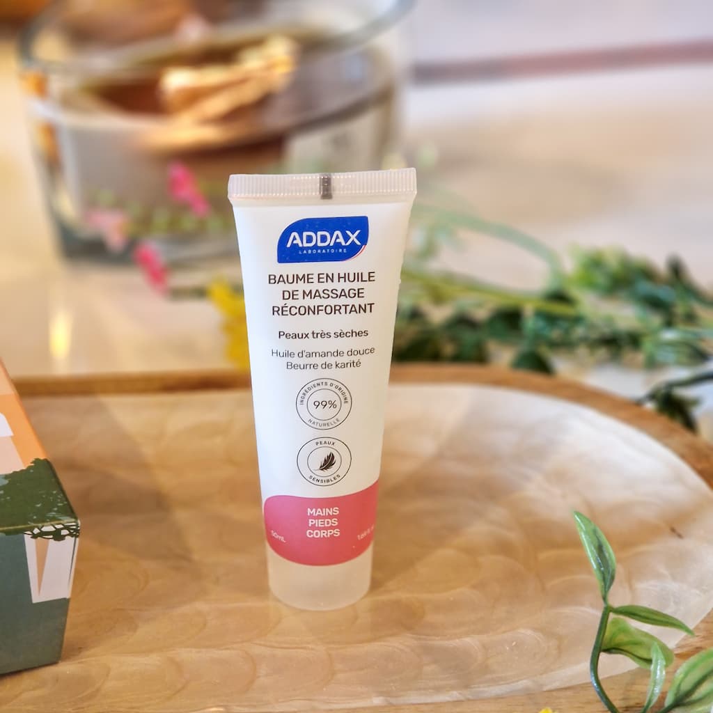 Baume Multi-Usages en Huile de Massage Texture Miel · Addax Laboratoire