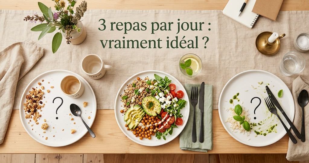 trois assiettes repas journée rythme alimentaire