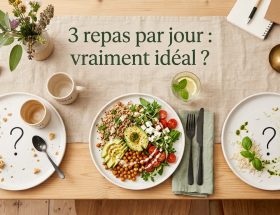 trois assiettes repas journée rythme alimentaire