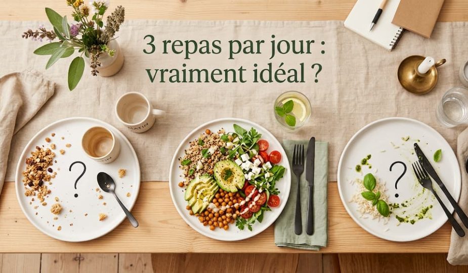 trois assiettes repas journée rythme alimentaire