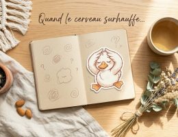 surchauffe mentale angoisse ruminations style boho canard mascotte