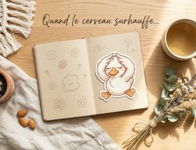 surchauffe mentale angoisse ruminations style boho canard mascotte